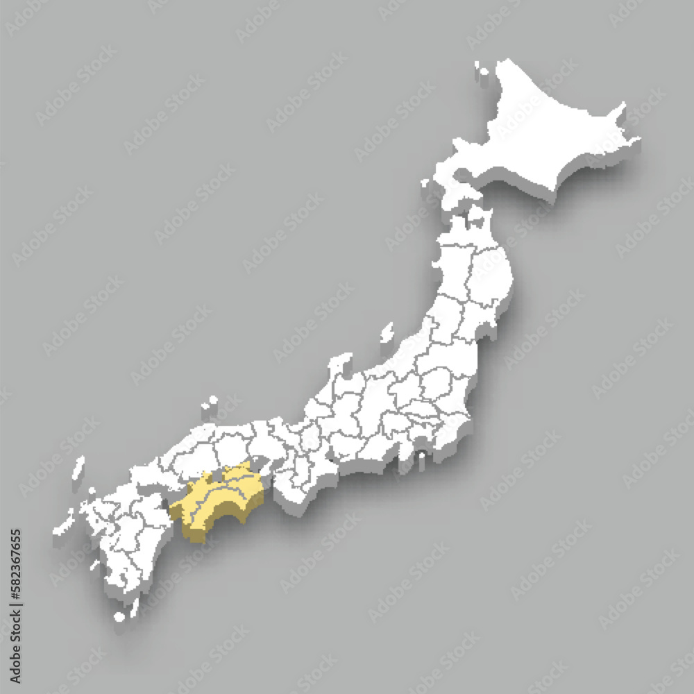 Shikoku region location within Japan map Shikoku region location within Japan map