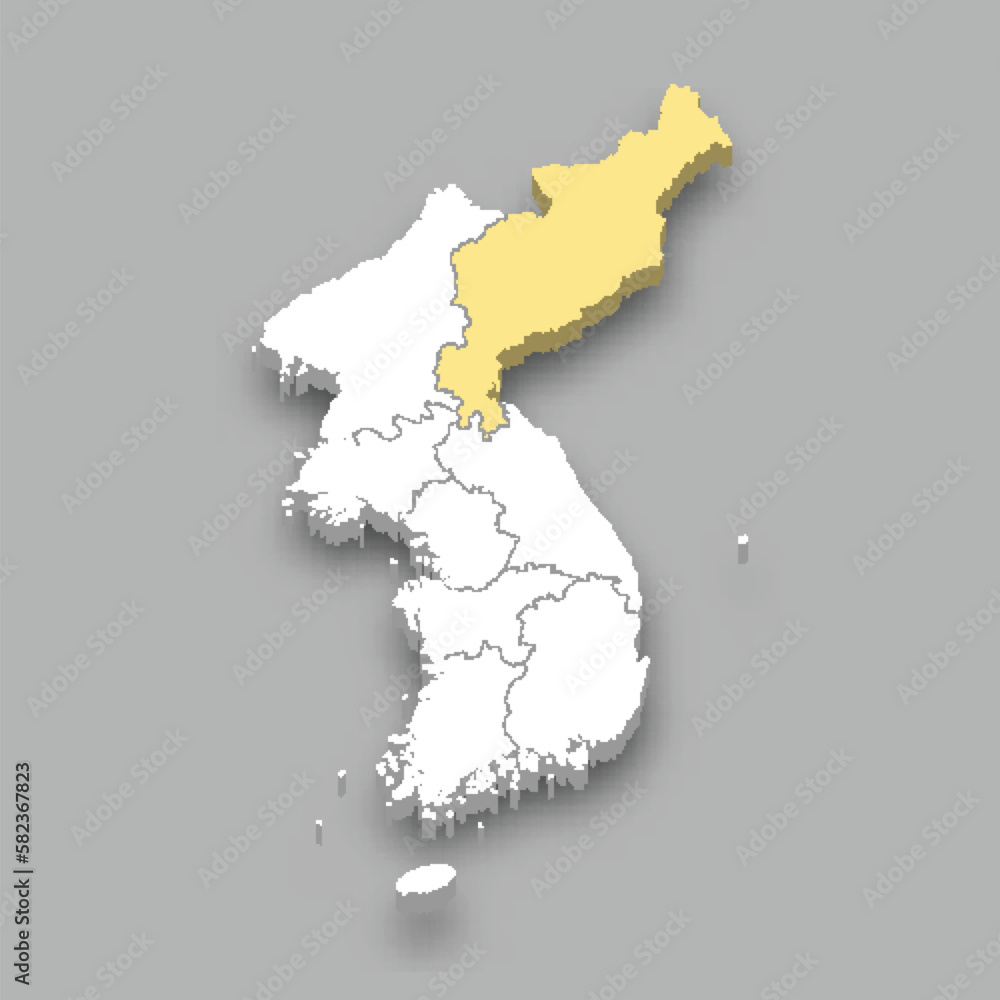 Kwanbuk historical region location within Korea map Kwanbuk historical region location within Korea map