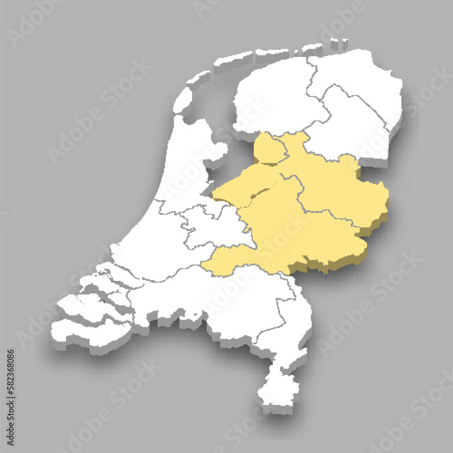 East region location within Netherlands map