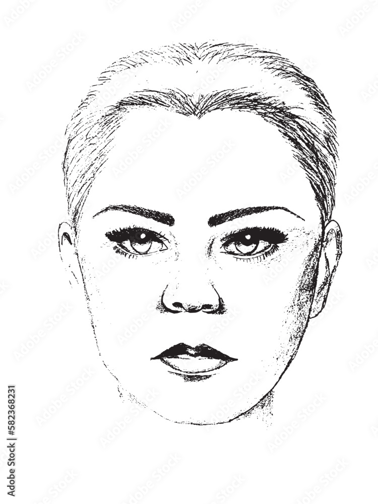 Black outline illustration vector image. Hand drawn sketch image