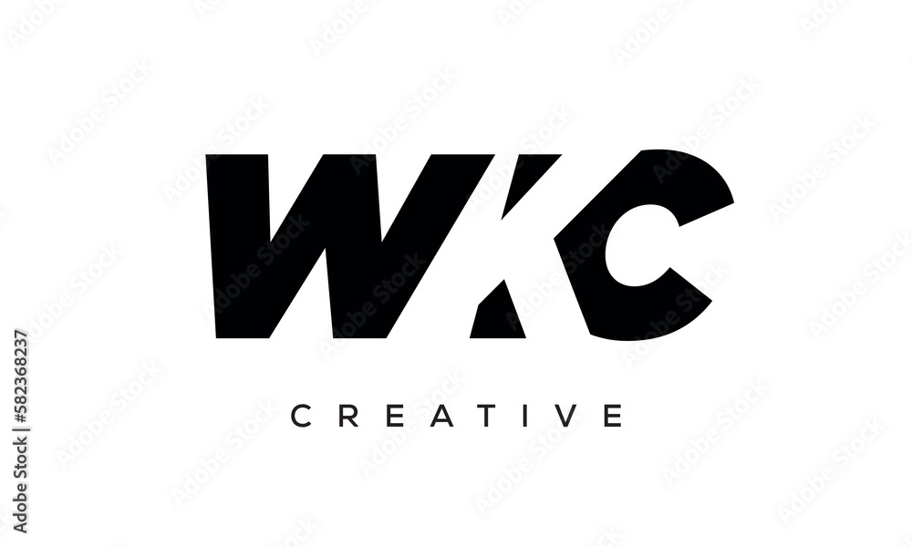 WKC letters negative space logo design. creative typography monogram vector
WKC letters negative space logo design. creative typography monogram vector