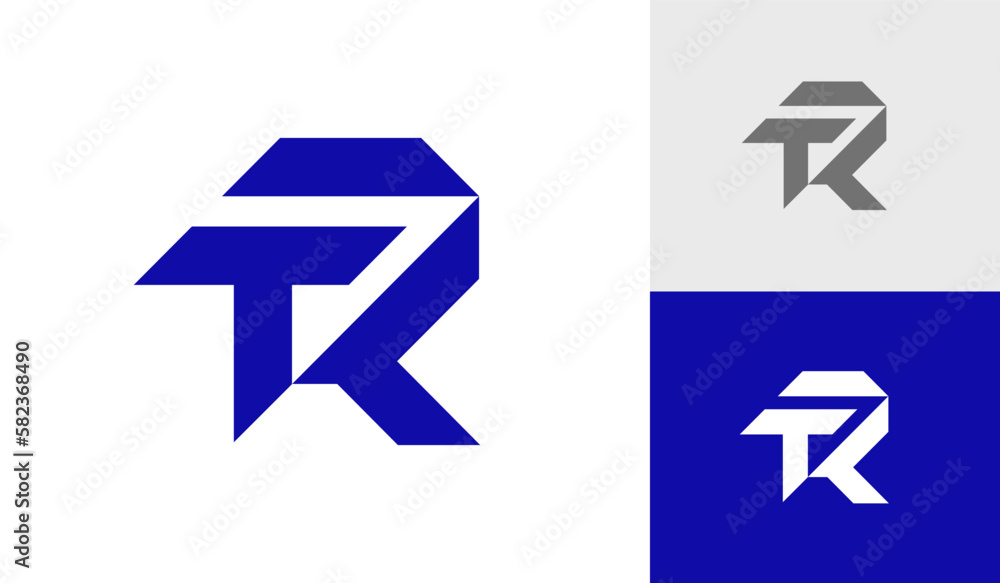 Letter TR initial monogram logo design vector Letter TR initial monogram logo design vector
