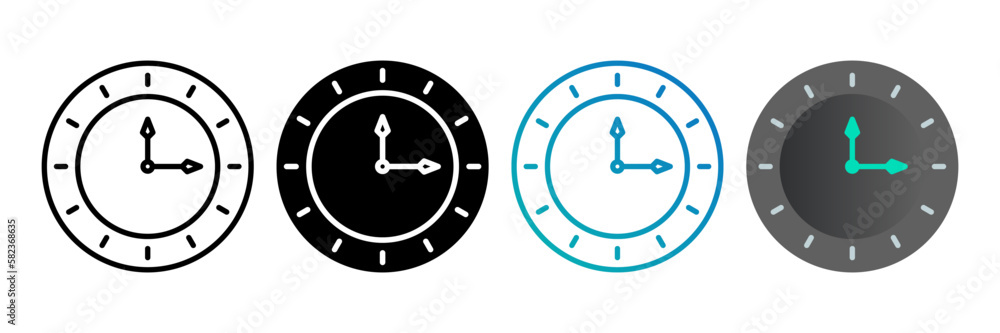 Wall Clock icon. sign for mobile concept and web design. vector illustration Wall Clock icon. sign for mobile concept and web design. vector illustration