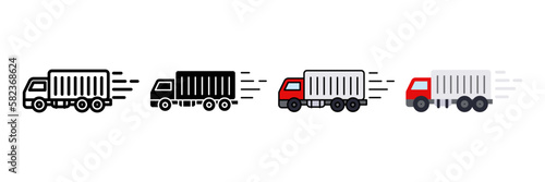 Truck icon. sign for mobile concept and web design. vector illustration