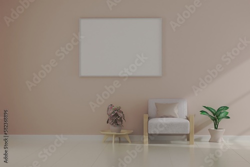 photo frame mock up 3d rendering
