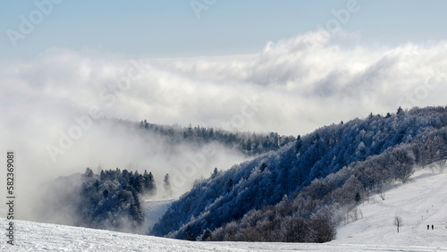 Paysage de montagne en hiver
