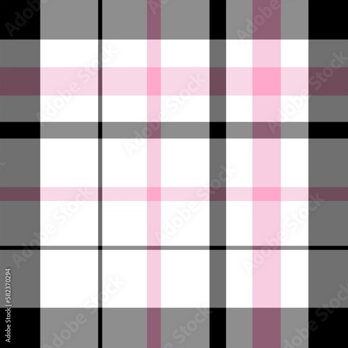 Seamless pattern of colorful tartan plaid. Repeatable background with check fabric texture. Brightly colored diagonal plaid fabric background.