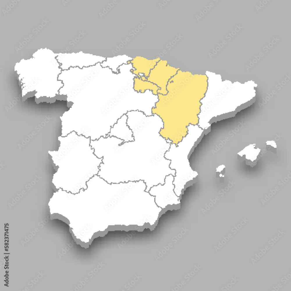 North East region location within Spain map