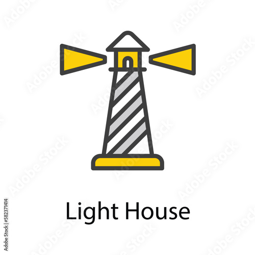 Light house icon design stock illustration