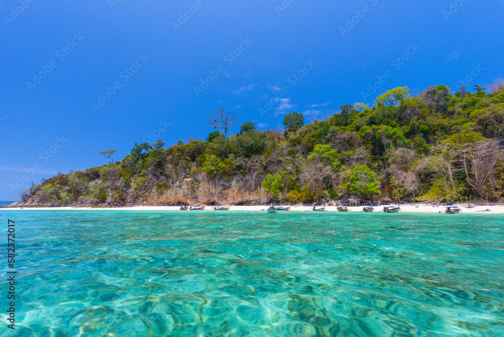 Shoreline of the Bamboo island in Thailand Shoreline of the Bamboo island in Thailand