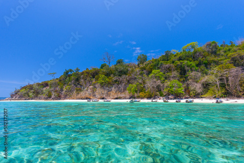 Shoreline of the Bamboo island in Thailand