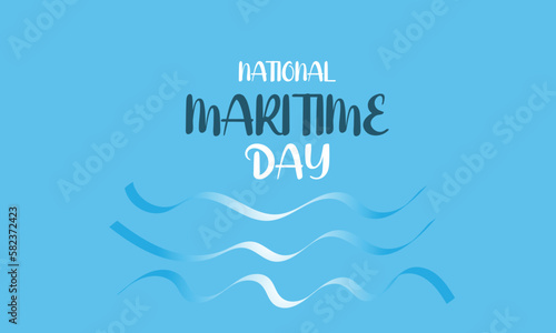 National Maritime Day. Template for background  banner  card  poster