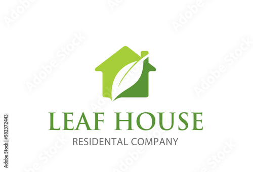Leaf House Logo Template