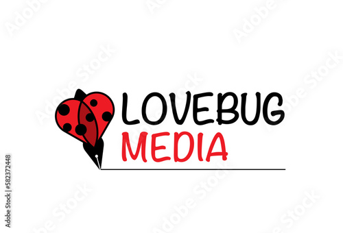 LOVEBUG MEDIA logo template