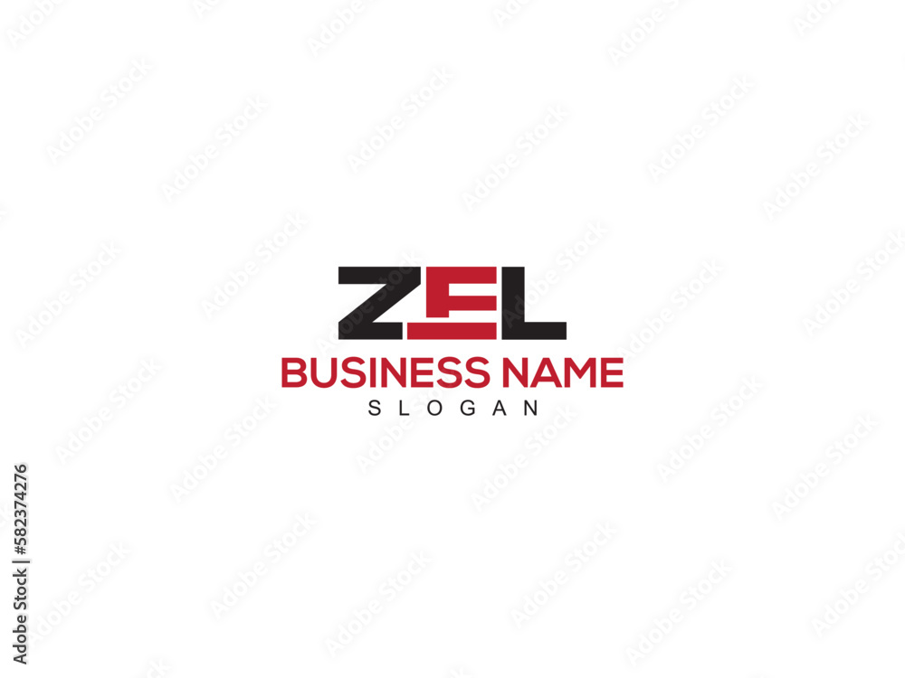 ZEL Initial Creative Logo, Alphabet ZE zel Business Logo - obrazy, fototapety, plakaty 