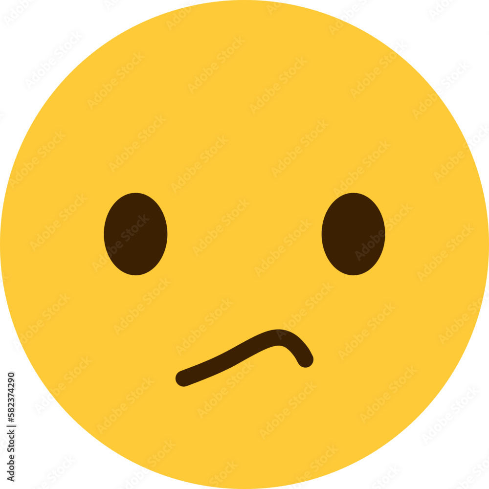 Fototapeta premium Confused Face Emoji