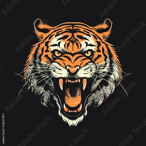 Tiger Head Illustration