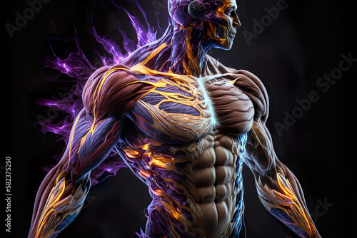 Powerful Energy In The Human Body Highly Detailed - Generative AI