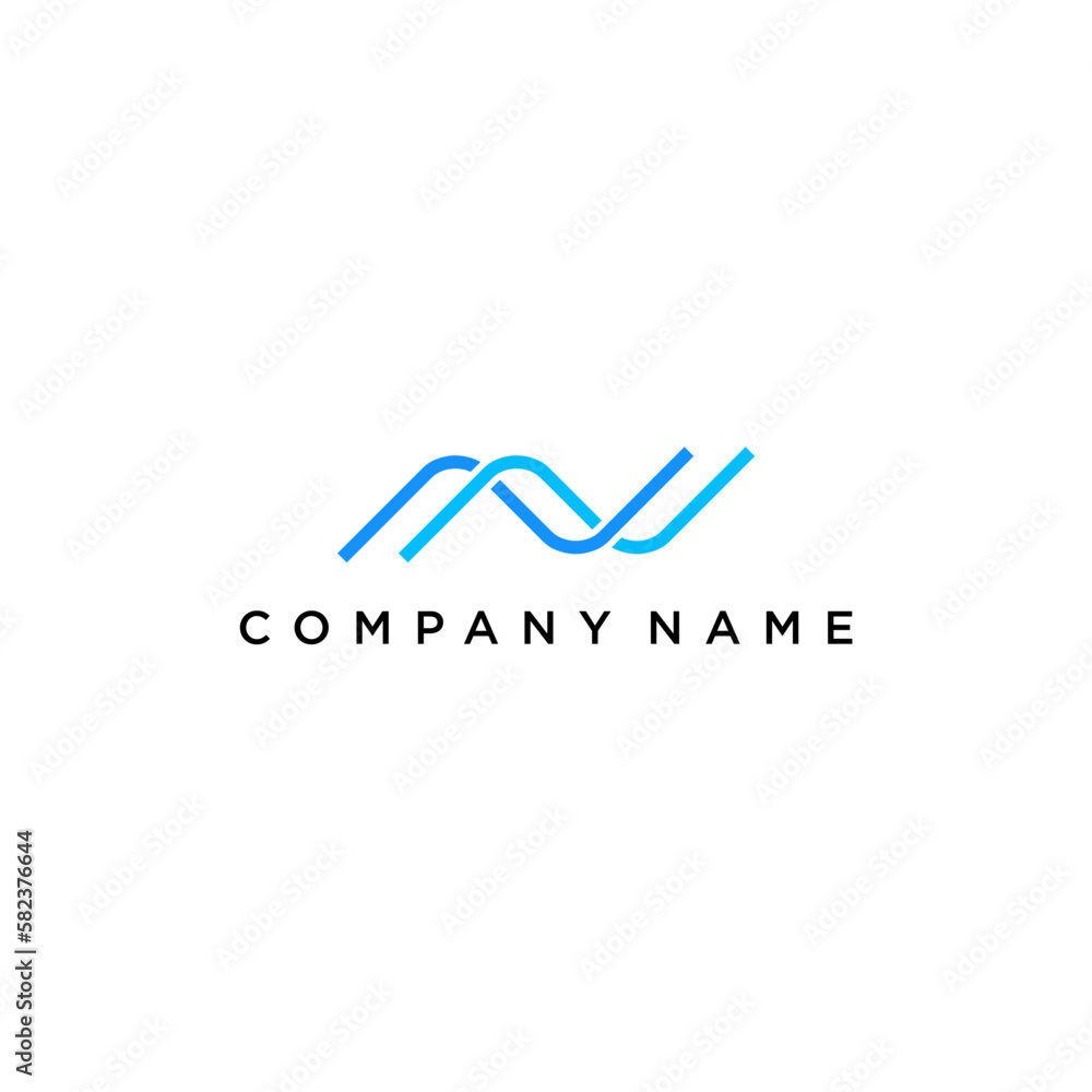 Initial Letter N line art outline Logo. Initial Letter N line art outline Logo.