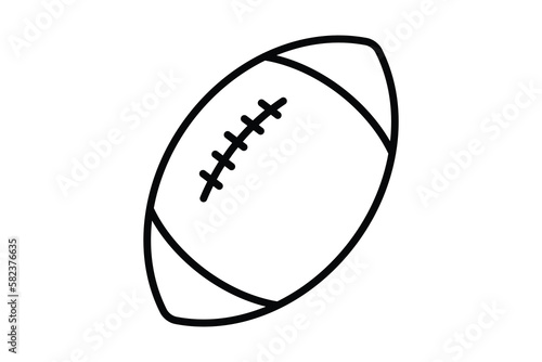 American football icon illustration. icon related to sport. outline icon style. Simple vector design editable