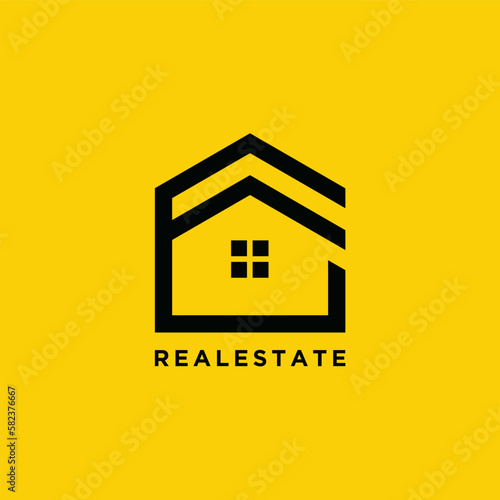 Real estate building logo identity