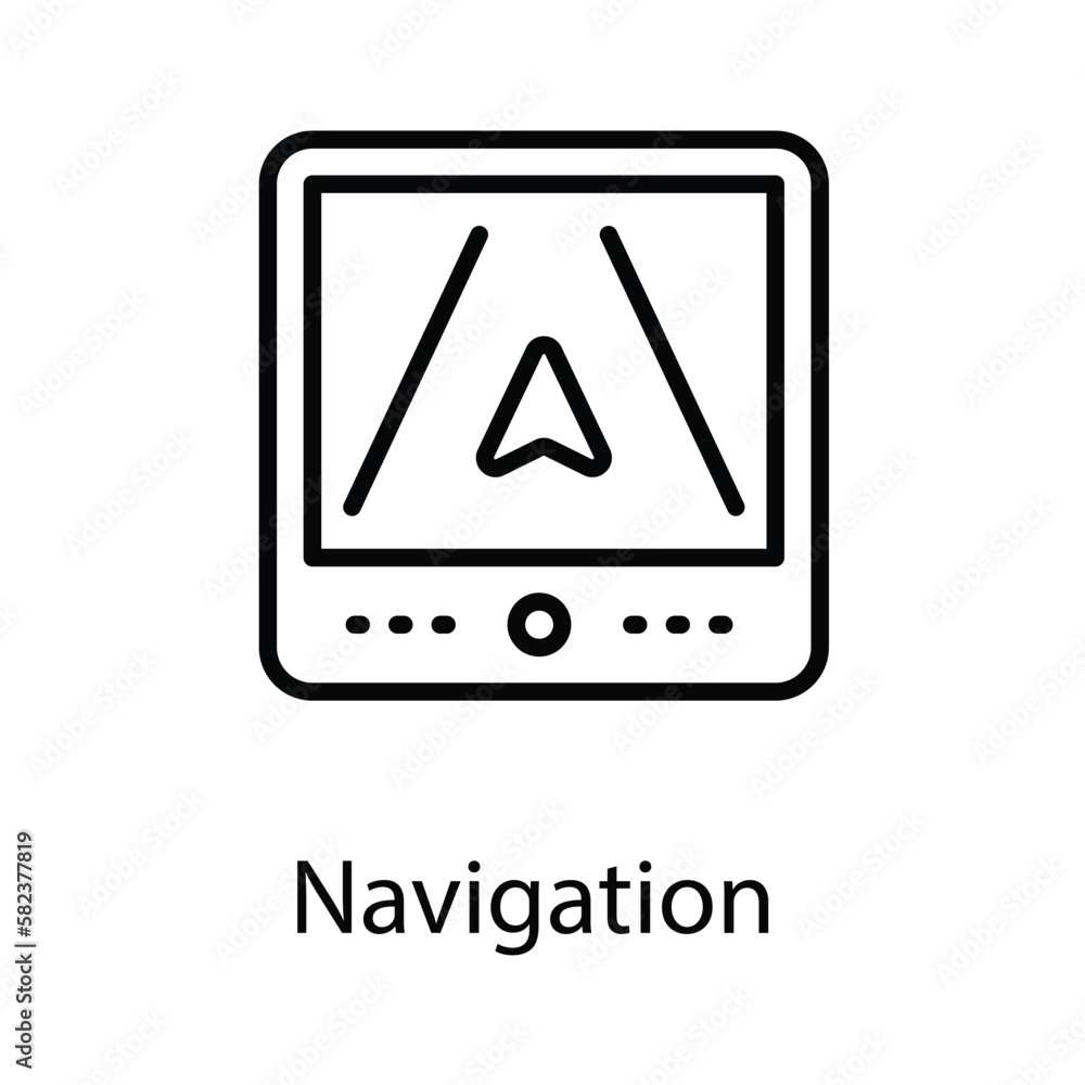 Navigation icon design stock illustration