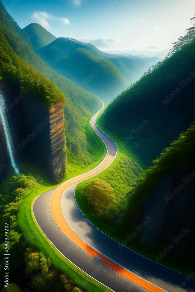 Fototapeta premium highway in the mountains