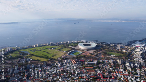 Aerial of Cape Town stadium, green point