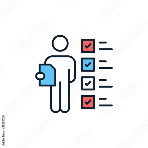 Personal Assessment icon in vector.  Illustration