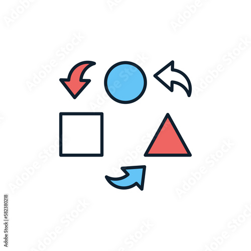 Dependencies icon in vector.  Illustration