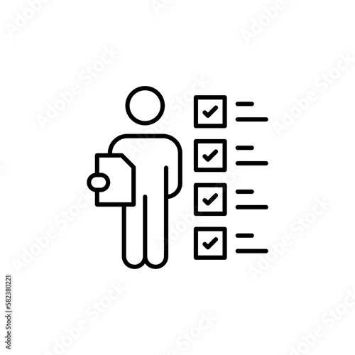 Personal Assessment icon in vector.  Illustration