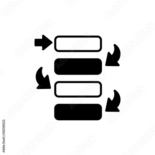 Process icon in vector.  Illustration