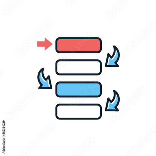 Process icon in vector.  Illustration