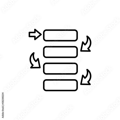 Process icon in vector.  Illustration