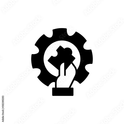 Solution icon in vector.  Illustration 
