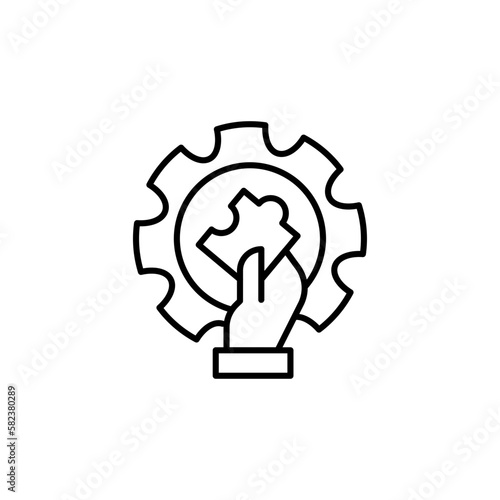 Solution icon in vector.  Illustration 