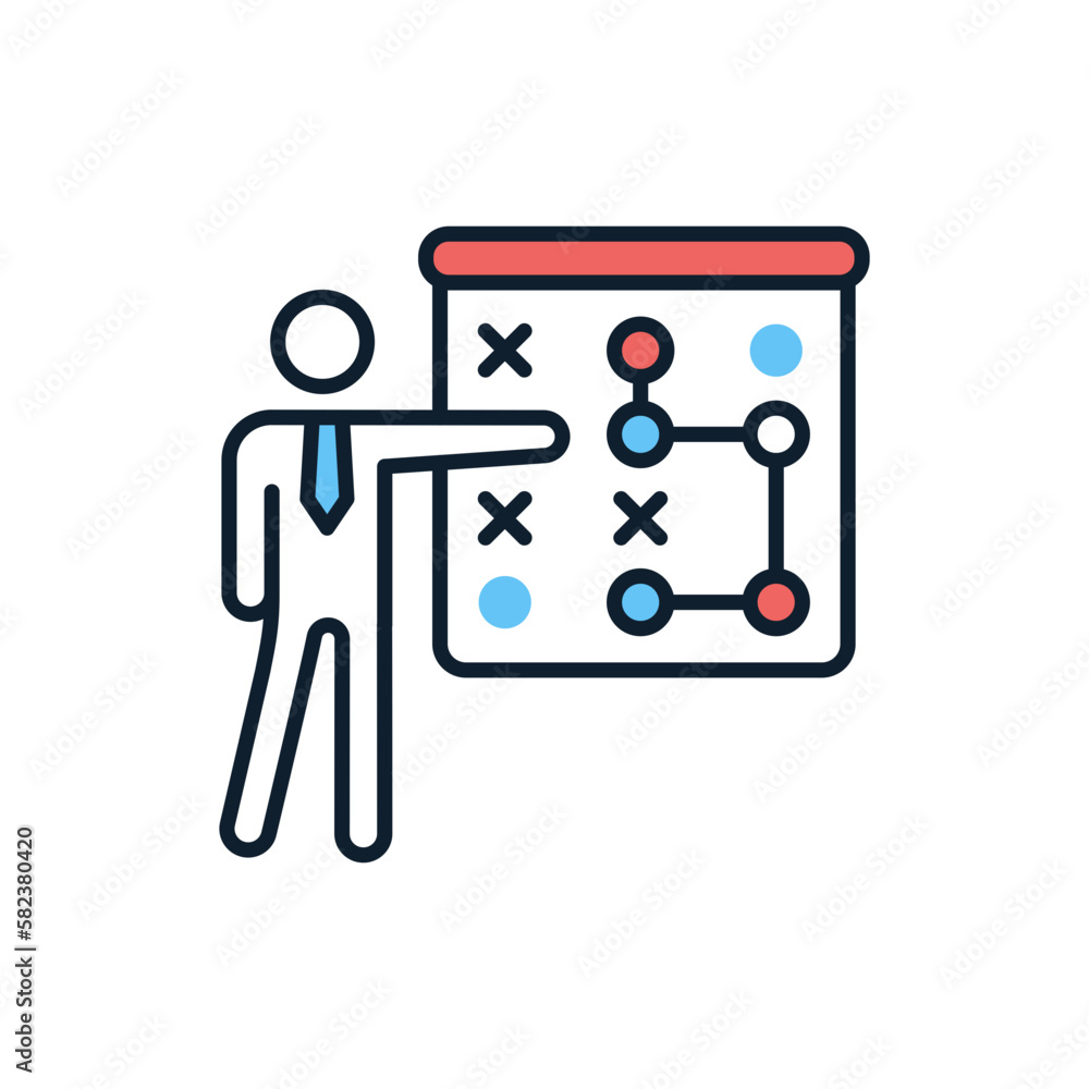 Strategy Presentation icon in vector. Illustration Strategy Presentation icon in vector. Illustration