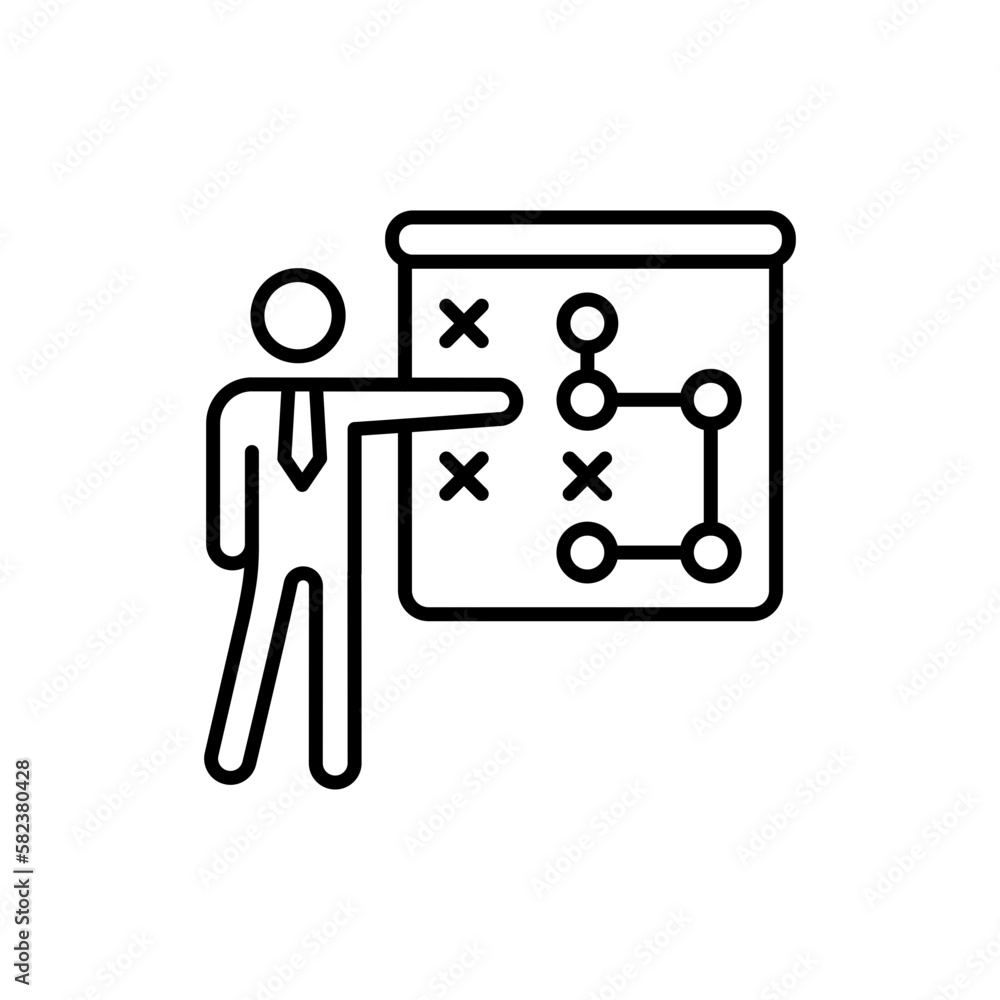Strategy Presentation icon in vector. Illustration Strategy Presentation icon in vector. Illustration