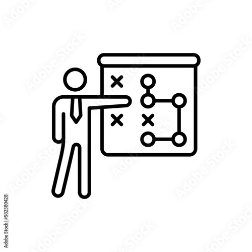 Strategy Presentation icon in vector.  Illustration 