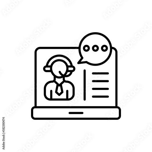 Online Consulting icon in vector.  Illustration
