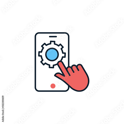 Optimization icon in vector.  Illustration