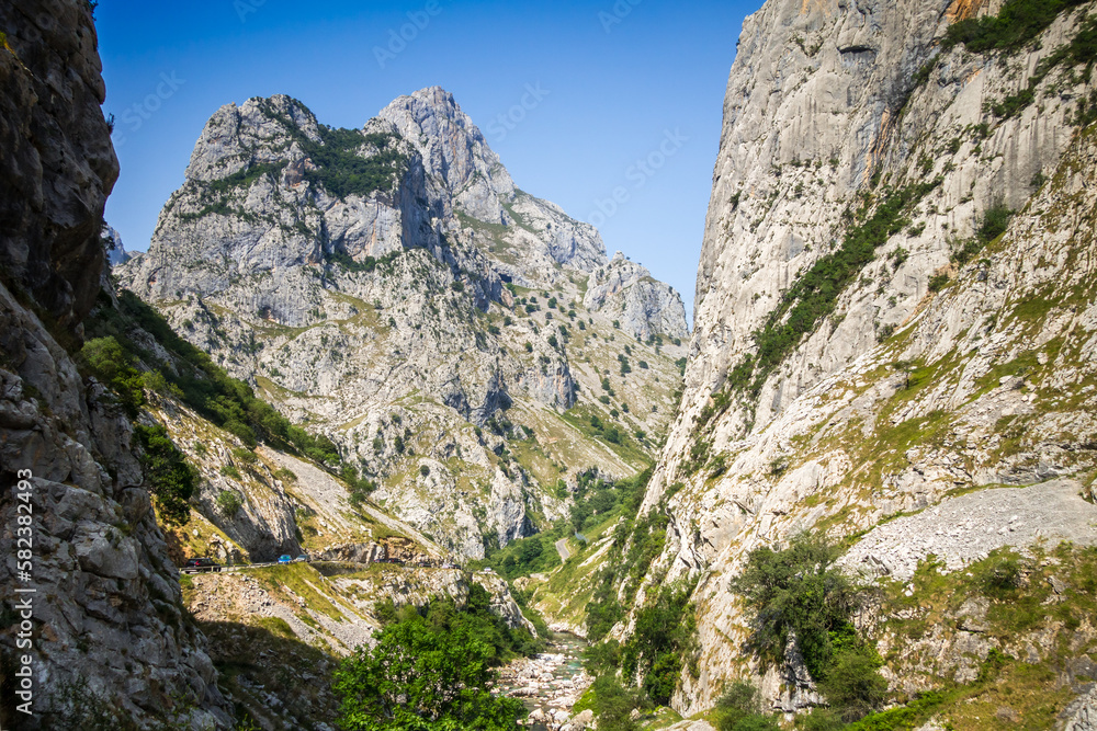 Cares trail - ruta del Cares - in Picos de Europa, Asturias, Spain