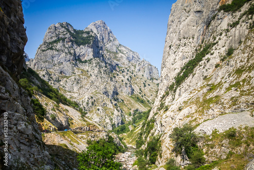 Cares trail - ruta del Cares - in Picos de Europa, Asturias, Spain
