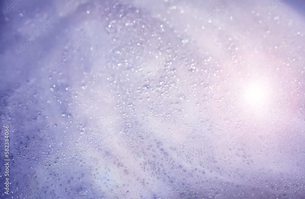 Fototapeta premium foam blue texture soap bubbles on the water abstract background