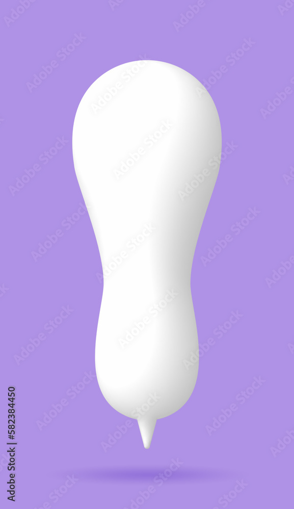 3D White speech bubble elements on Pale purple background, 3D rendering image, Clipping path Included. 3D White speech bubble elements on Pale purple background, 3D rendering image, Clipping path Included.