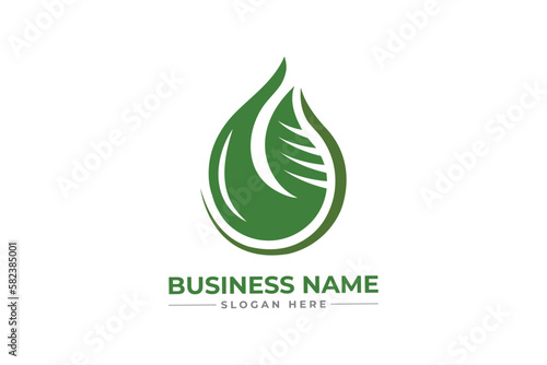 eco logo with oil style. HVAC, oil, gas, air condition and heating logo	