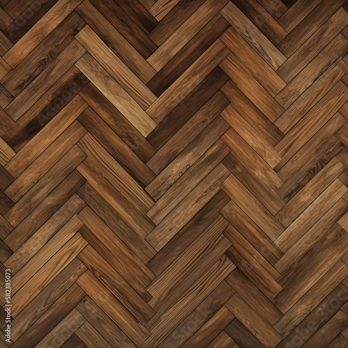 Wood parquet floor texture. Digitally generated AI image
