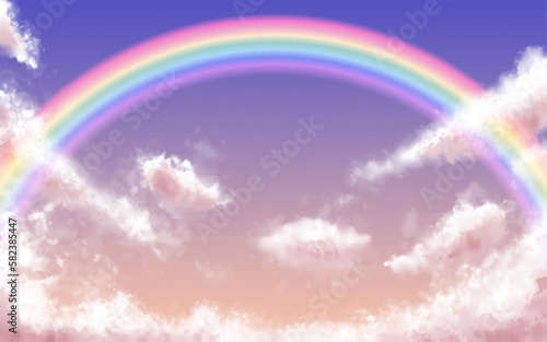虹と夕方の雲06 広がる雲