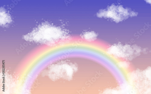 虹と夕方の雲05　静かな雲 © oatmealco