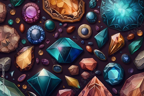Gemstones pattern photo